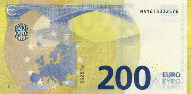 P25UA European Union 200 Euro Year 2019 (Draghi)
